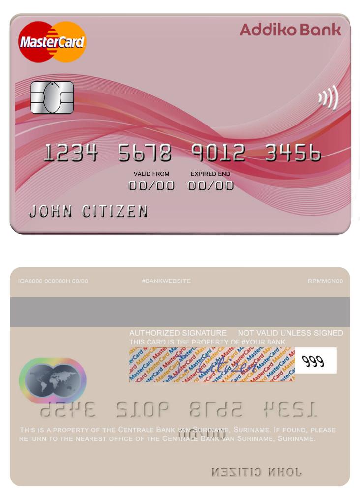 Suriname Centrale Bank van Suriname mastercard